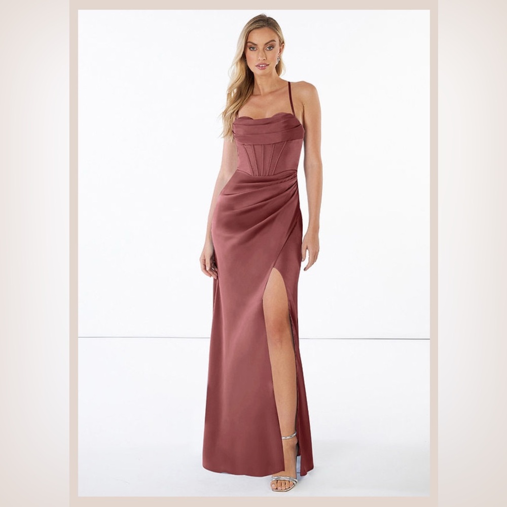 Azazie Brookelle Stretch Satin Dress